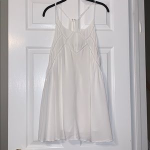 White Flowy Cotton Dress LuLus Brand